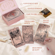 Cargar imagen en el visor de la galería, Tarot Rider Gold, 78 Cards with Guide Book (En inglés)