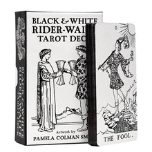 Cargar imagen en el visor de la galería, Black and White Rider-Waite Tarot Deck