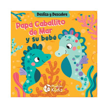 Cargar imagen en el visor de la galería, Desliza y descubre (pack de 2 libros): Papá Caballito de Mar y su Bebé + Mamá Panda y sus Cachorros