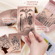 Cargar imagen en el visor de la galería, Tarot Rider Gold, 78 Cards with Guide Book (En inglés)
