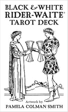 Cargar imagen en el visor de la galería, Black and White Rider-Waite Tarot Deck
