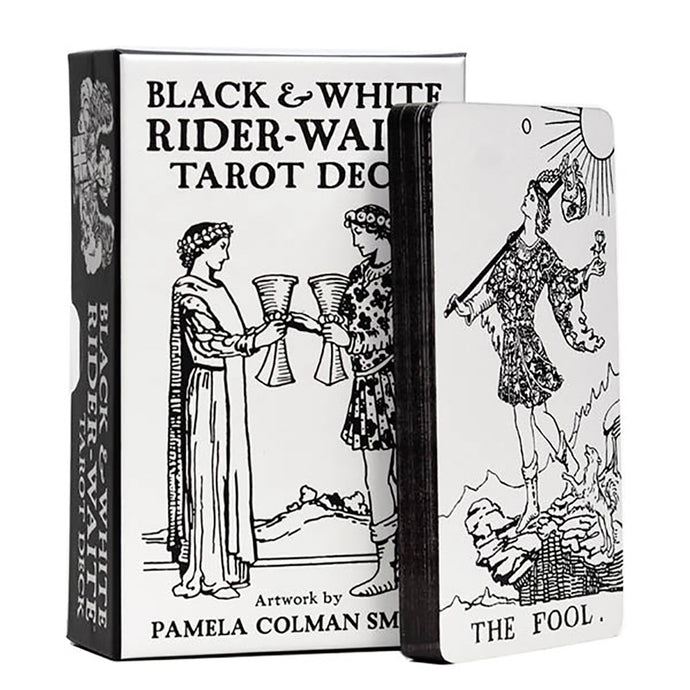 Black and White Rider-Waite Tarot Deck